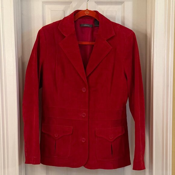 Liz Claiborne 100% Suede Jacket | Size M | Red - Picture 1 of 6